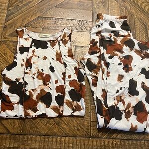Ginger G cow print lounge set